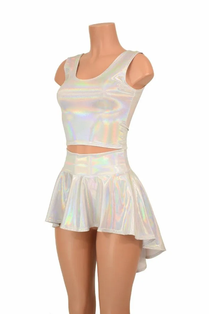 3PC Rave Skirt, Shorts & Top Set in Flashbulb