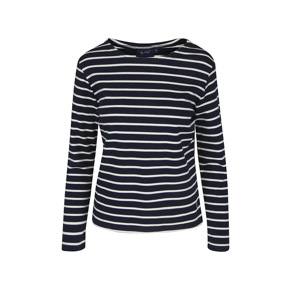 Antibes Striped Long Sleeve Tee - SR Navy/Ecru