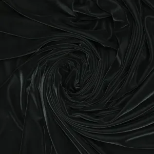 Black Solid Micro Velvet Fabric