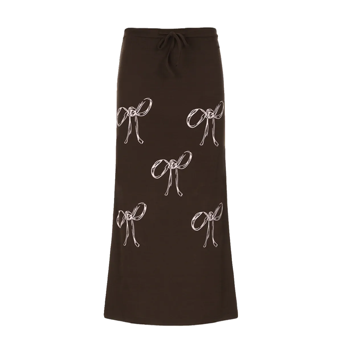 Bow Print Maxi Skirt