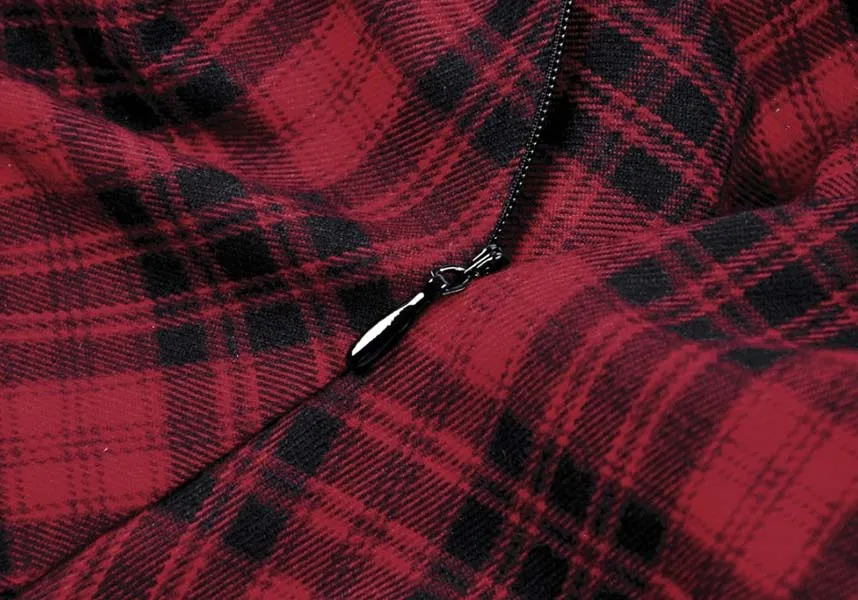 Camden [Red Plaid] | PLEATED SKIRT