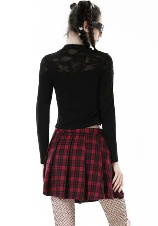 Camden [Red Plaid] | PLEATED SKIRT