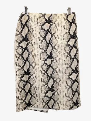 Carla Zampatti Stylish Snakeskin Pencil Midi Skirt Size 14