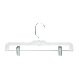 Clear Skirt and Pant Hanger with Clips (12-Pack)