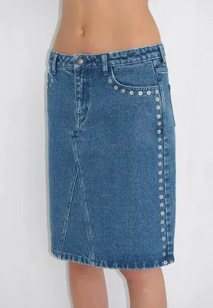 Crowd Skirt -Denim Blue