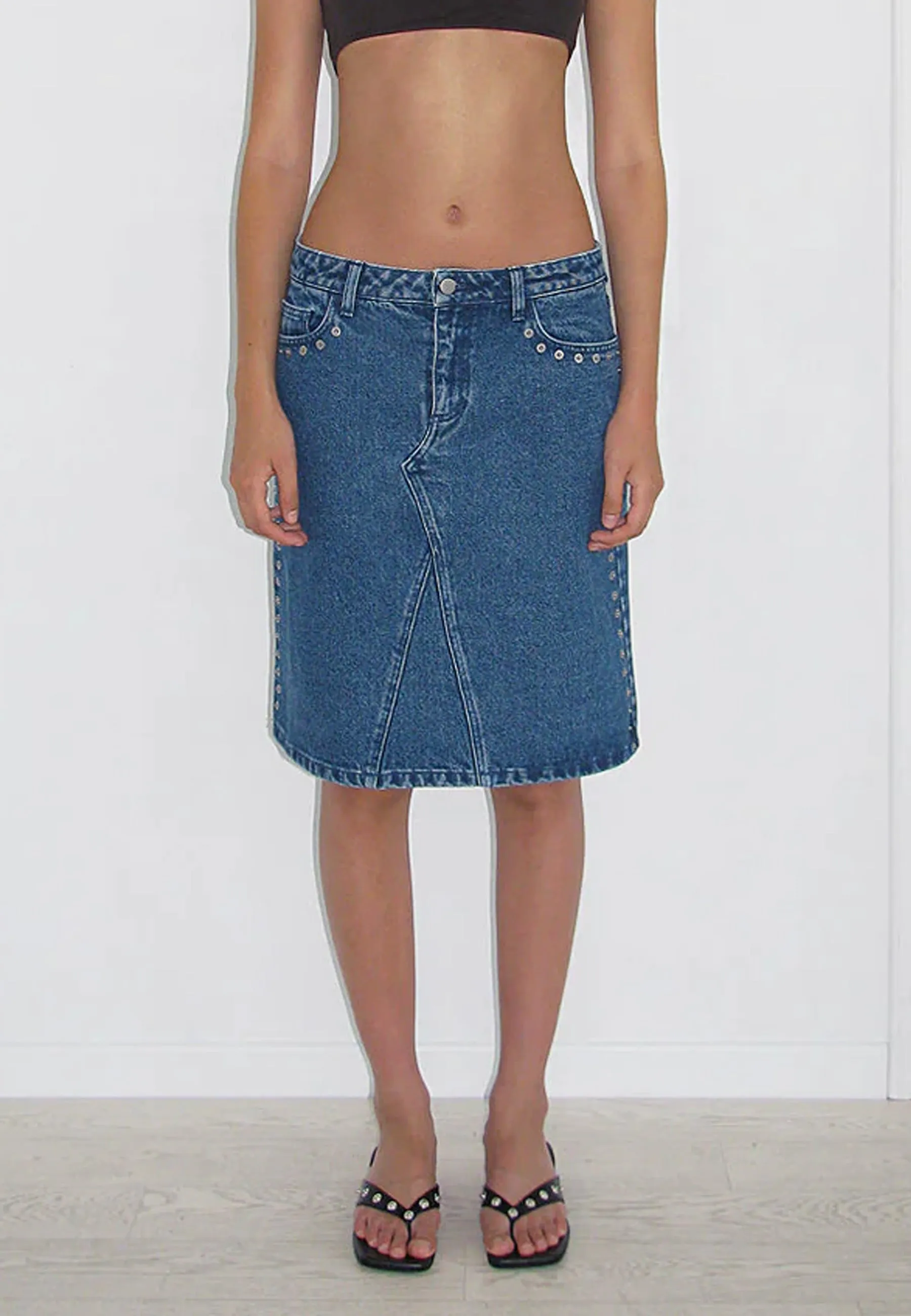 Crowd Skirt -Denim Blue