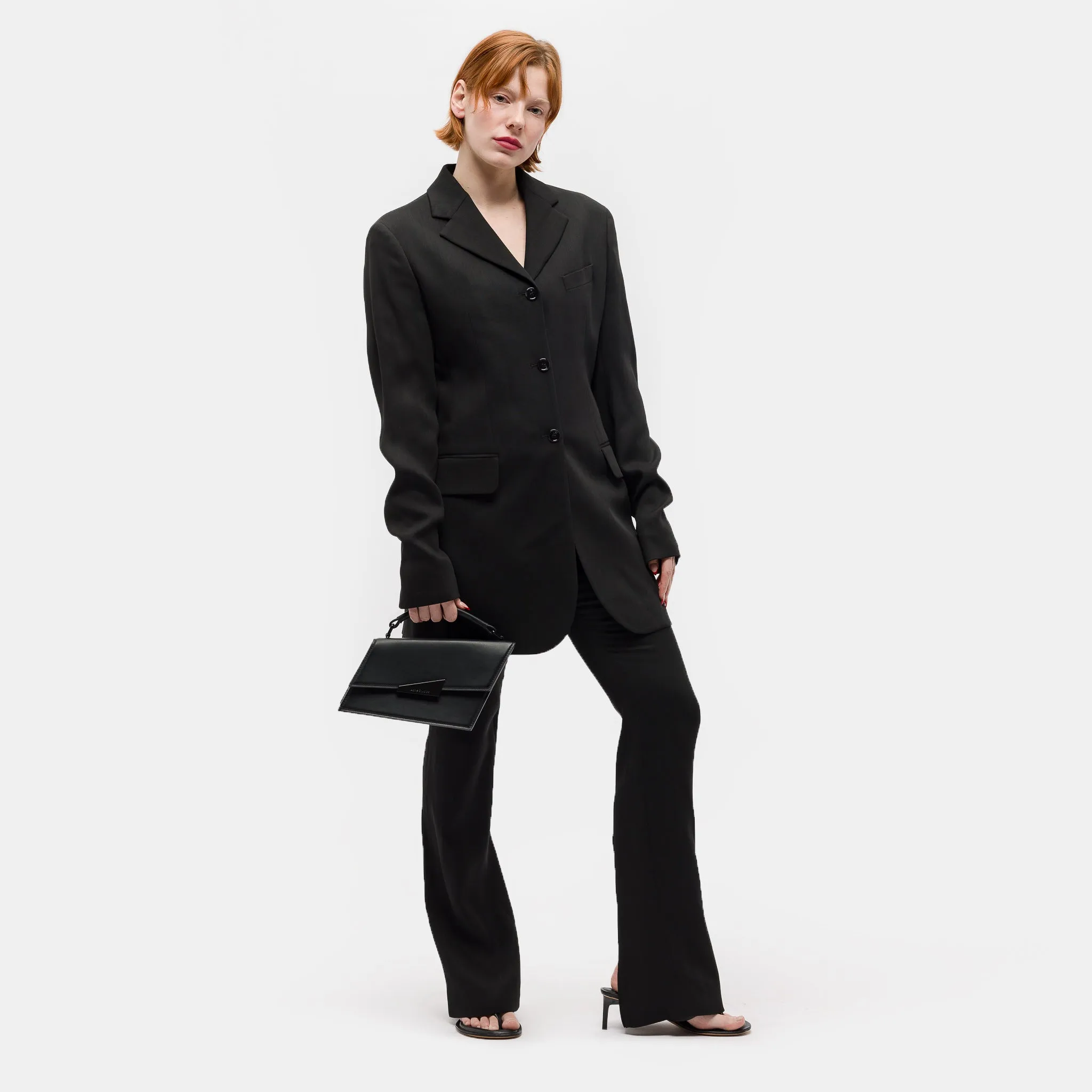 Fitted Suit Jacket in Black