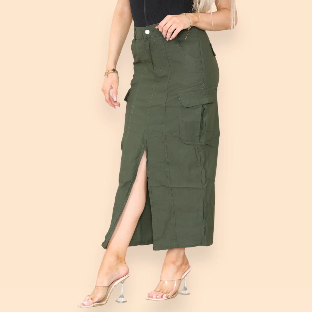 LADIES KHAKHI SKIRT