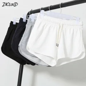 LVSANW DICLOUD Summer Casual Shorts Woman High Waist Booty Shorts Female Black White Loose Beach Sexy Short S-XXL