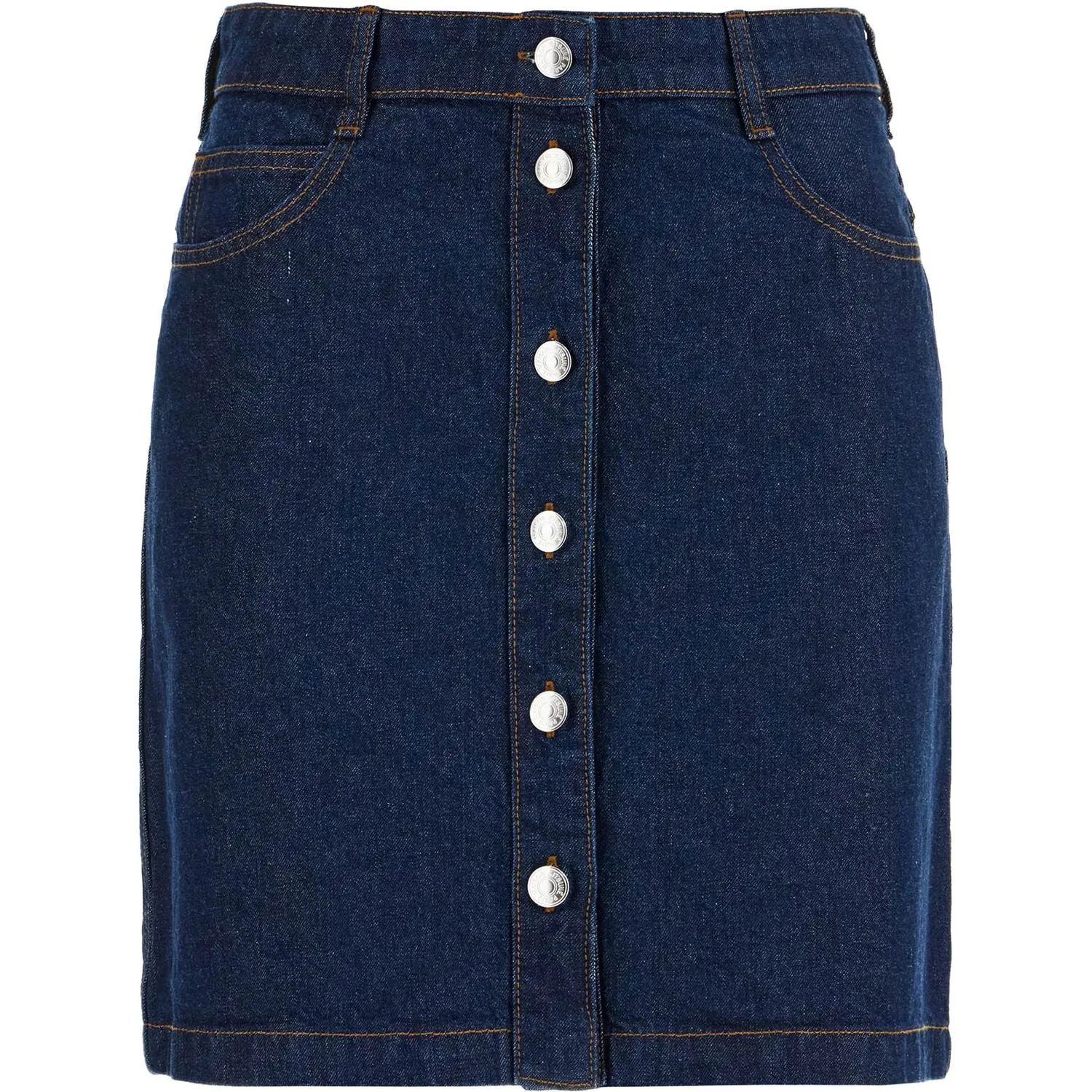 Maison Kitsune japanese denim mini skirt