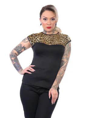 Miss Fancy Print Top in Leopard