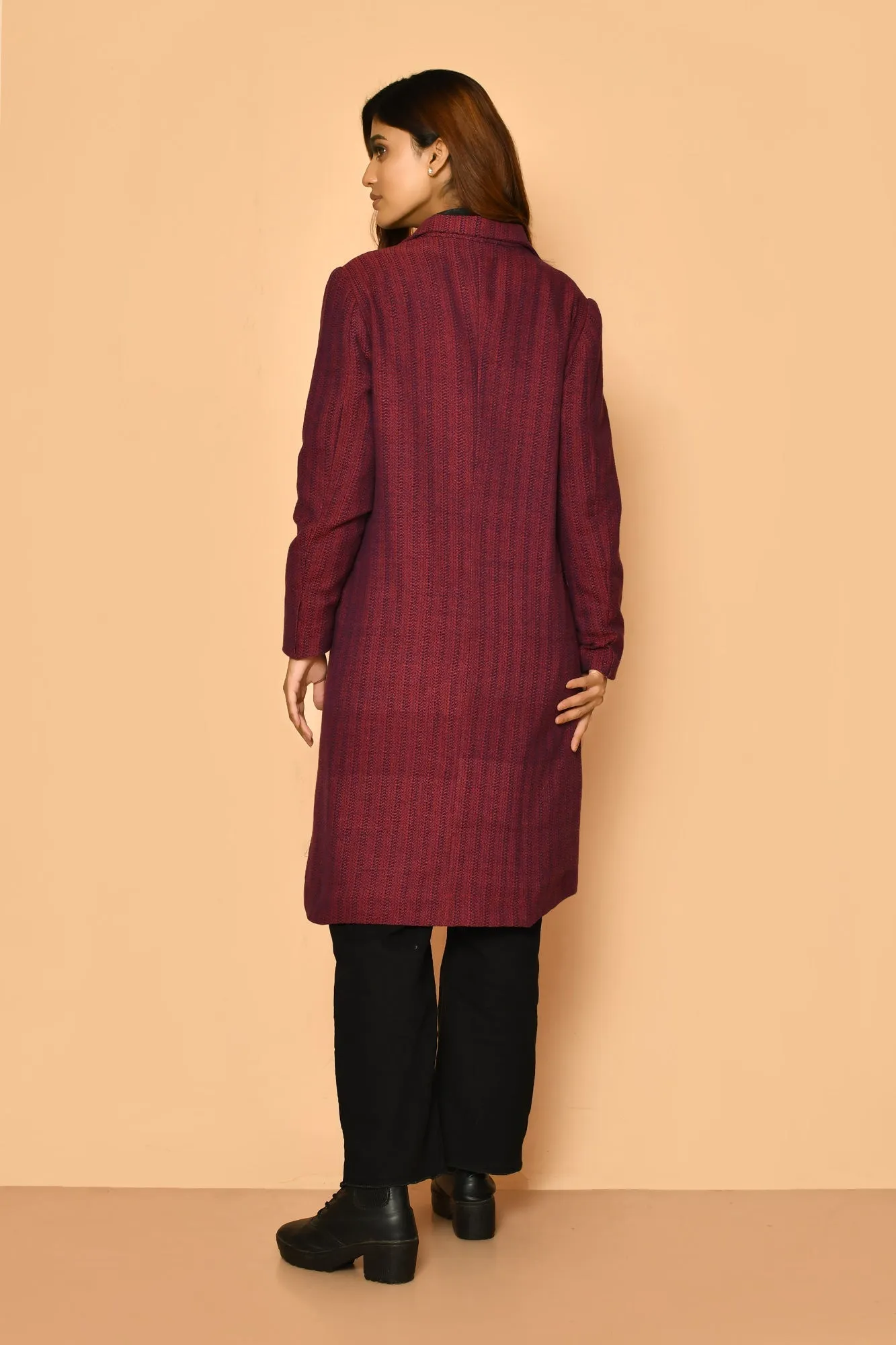 Mrinal Handloom Cotton Trench Waist Blazer