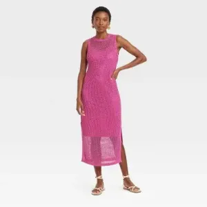 Open Box - Women's Openwork Midi Tank Dress - A New Day