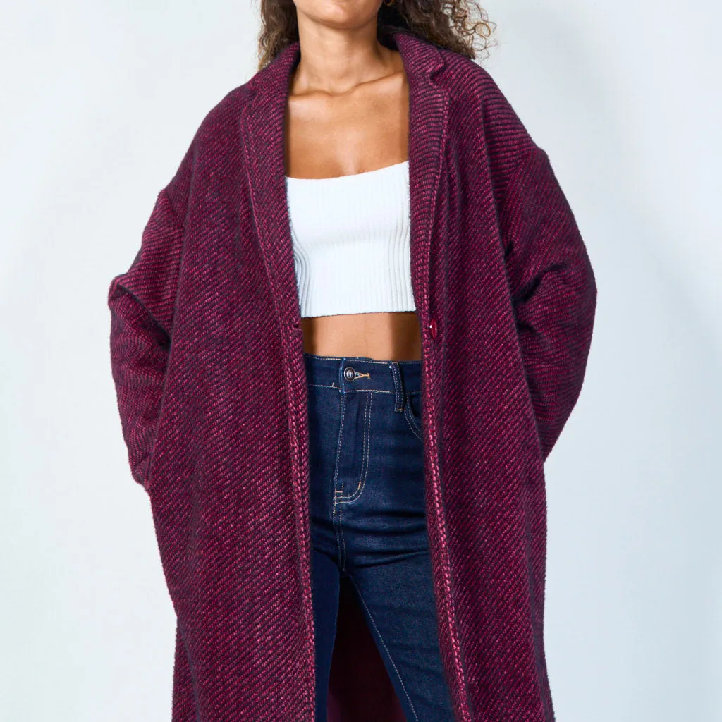 Oversized textured wool coat wholesale