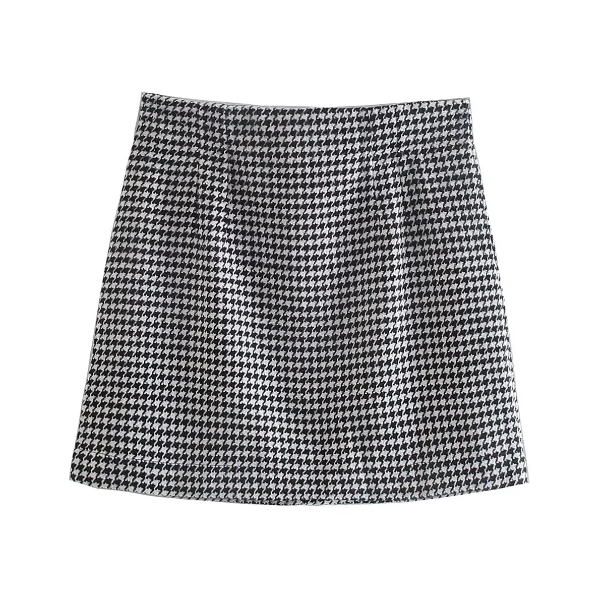 Pre Order:  Houndstooth Print Vintage Mini Skirt