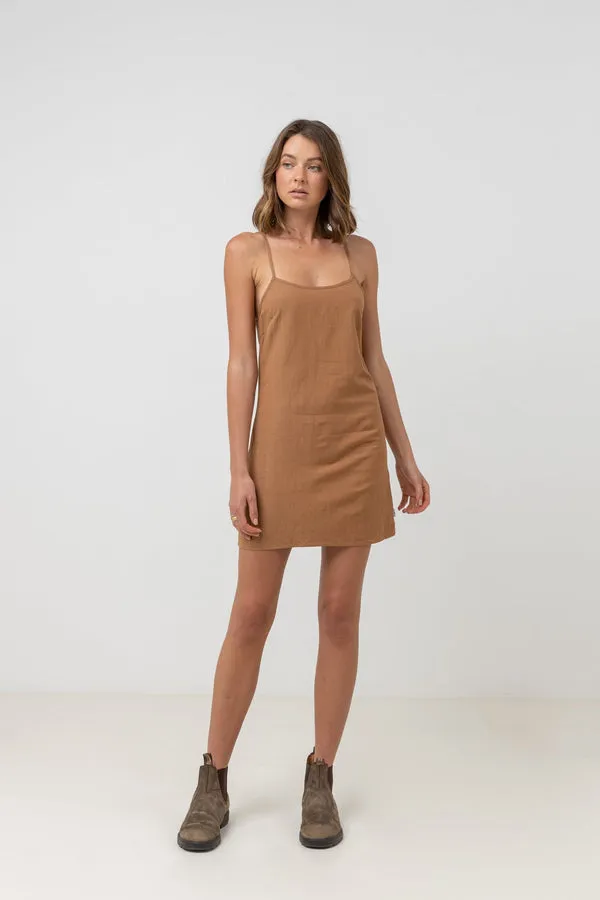 Rhythm Classic Slip Dress - Caramel