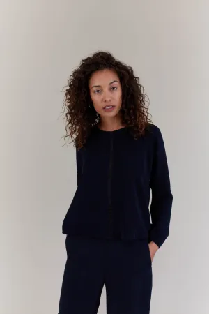 Shosh Navy Peekaboo Top