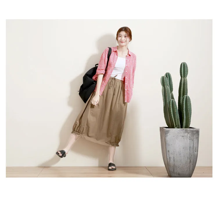 Women's Skirts Summer Cotton Skirt  GU98409