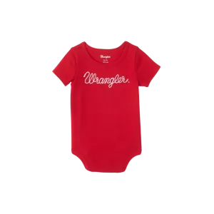 Wrangler Kid's Baby Girls Wrangler Onesie Red Bodysuit